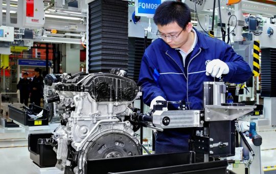 a typical China worker in partner company manufacturing for the American market